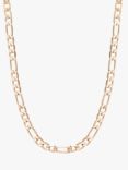 Tutti & Co Plateau Figaro Chain Necklace, Gold