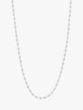 Tutti & Co Skyline Beaded Chain Necklace, Silver