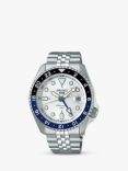 Seiko SSK033K1 Men's 5 Sports SKX GMT Date Automatic Bracelet Strap Watch, Silver