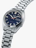 Seiko SRPK87K1 Men's  5 Sports SNXS Classic Sports Automatic Day Date Bracelet Strap Watch, Silver/Blue