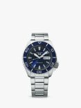 Seiko SRPK97K1 Men's 5 Sports SKX - SNZH5 Automatic Day Date Bracelet Strap Watch, Silver/Blue