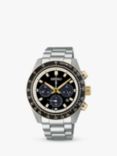 Seiko SSC941P1 Men's Prospex Circuit Race Solar Speedtimer Chronograph Bracelet Strap Watch, Black