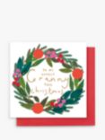 Stop the Clock Design Granny Festive Wreath Christmas Card