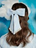 Sister Jane Rodeo Tweed Hair Bow, Blue