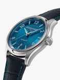 Frederique Constant FC-303RMLN5B6 Men's Runabout Automatic Date Leather Strap Watch, Dark Blue/Blue