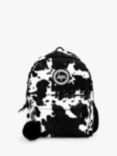 Hype Kids' Monochrome Cow Print Backpack, Black