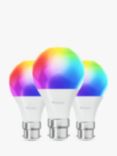 Nanoleaf Essentials Matter B22 LED Smart Colour Change Light Bulb, Pack of 3