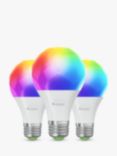 Nanoleaf Essentials Matter E27 LED Smart Colour Change Light Bulb, Pack of 3