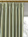 Clarke & Clarke Sackville Stripe Made to Measure Curtains or Roman Blind, Eau De Nil/Linen