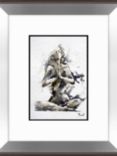 John Lewis Joanne Boon Thomas 'Yoga Lady' Framed Print & Mount, 60.5 x 50.5cm, Black/White