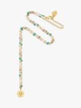 Estella Barlett Enamel Beaded Cubic Zirconia Star Pendant Necklace, Gold