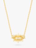 Estella Bartlett Eye Burst Cubic Zirconia Pendant Necklace, Gold