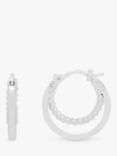 Estella Bartlett Double Twisted Hoop Earrings, Silver