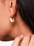 Estella Bartlett Heart Hoop Earrings, Gold