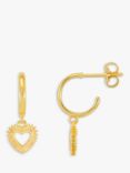 Estella Bartlett Heart Burst Drop Earrings, Gold