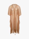 NAIA Beach Rosa Mesh Beach Kaftan, Gold