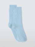 John Lewis Diamond Cable Knit Wool Silk Blend Ankle Socks