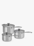 Le Creuset Classic 3-Ply Stainless Steel Saucepan Set, 3 Pieces