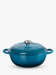 Le Creuset Provencale Cast Iron Casserole, 26cm, Deep Teal