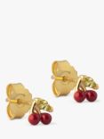 ENAMEL Copenhagen Cherry Stud Earrings, Yellow Gold