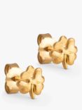 ENAMEL Copenhagen Clover Stud Earrings, Yellow Gold