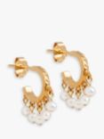 ENAMEL Copenhagen Astrid Pearl Hoop Earrings, Gold