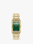 Olivia Burton Women's Grove Bracelet Strap Watch, Gold/Green