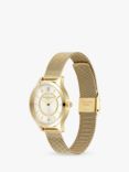 Olivia Burton Women's Micro-Pave Crystal Mesh Strap Watch, Gold 24000214