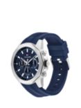 Tommy Hilfiger 1710649 Men's Chronograph Resin Strap Watch, Blue/Silver