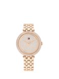 Tommy Hilfiger Women's Natalie Crystal Bracelet Strap Watch, Rose Gold