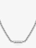 BOSS Men's Sphere Metal Beads Necklace, Silver