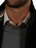 BOSS Tiger Eye Beaded Necklace, Brown/Multi