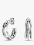 Olivia Burton Ever Stacked Claw Hoop Earrings, Silver