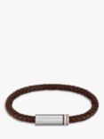 BOSS Men's Ares Leather Braided Bracelet