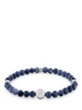 Tommy Hilfiger Men's Sodalite Bead Stretch Bracelet, Blue