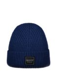 GANT Rib Knit Beanie Hat, Blue