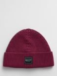 GANT Rib Knit Beanie Hat, Berry