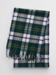 GANT Merino Wool Check Scarf, Green