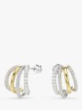 Swarovski Hyberbola Hoop Earrings, Silver/Multi