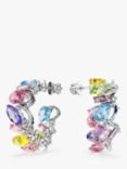 Swarovski Gema Stone Hoop Earrings, Silver/Multi