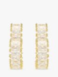 Swarovski Matrix Heart Hoop Earrings, Gold