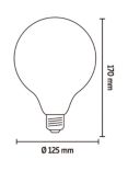 Calex 7.5W E27 LED Dimmable Globe G125 Bulb, Off White