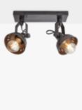 Industville Swivel Double Spotlight Flush Ceiling/Wall Light, Pewter