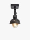 Industville Swivel Single Spotlight Flush Ceiling/Wall Light, Pewter