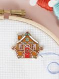 Caterpillar Cross Stitch Gingerbread House Needle Minder