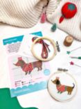 The Make Arcade Festive Dachshund Cross Stitch Kit