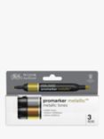 Winsor & Newton Promarker, Metallic Tones, Pack of 3