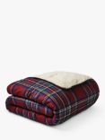 Night Lark Classic Tartan Cosy Sherpa Throw, Multi