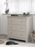 Little Acorns Celeste 3 Drawer Dresser, Cashmere/Grey Ash