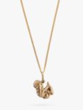L & T Heirlooms Second Hand 9ct Yellow Gold Squirrel Pendant Necklace, Gold